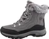 A single gray winter boot with fur trim is shown against a white background. Voir les images du produit