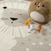 Teppich Kinderzimmer Babyzimmer Löwe Beige Rund Produktbild-Vorschau 4