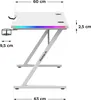 Huzaro Hero 2.5 White RGB gaming desk Anteprima dell’immagine prodotto 5
