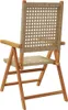 Gartenstühle 2 Stk. Beige Massivholz Akazie und Poly Rattan Produktbild-Vorschau 7