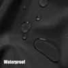 A close-up of black fabric with water droplets on it, indicating it is waterproof. The word "Waterproof" is visible at the bottom left. Náhľad obrázku produktu
