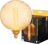 A decorative LED light bulb and its packaging. Produktbild-Vorschau