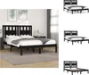 vidaXL Massivholzbett Schwarz Kiefer 200x200 cm -  Betten & Produktbild-Vorschau 1