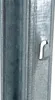A close-up view of a galvanized metal fence post with a hook-like feature. Produktbild-Vorschau