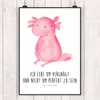 Mr. & Mrs. Panda Bild Axolotl Niedlich DIN A3 - Weiß - Produktbild-Vorschau 2
