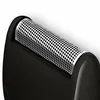 A close-up shot of the shaving head of a black electric shaver. Podgląd zdjęcia produktu