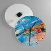 Wanduhr - Rund - Glasuhr - Leuchtturm Meer - 40x40cm - Produktbild-Vorschau 2