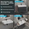 Aqua Bagno Waschbecken 80 im modernen Loft Air Design Eckig Produktbild-Vorschau 3
