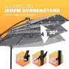 KINGSLEEVE® Ampelschirm LED Beleuchtung UV Schutz 80+ Solar Produktbild-Vorschau 6