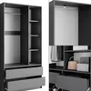 Vicco Kleiderschrank Elmo, 100 x 200 cm 3er Set, Anthrazit Produktbild-Vorschau 6