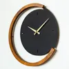 Opviq, Moon Time Wooden Metal Wall Clock - APS117, Orologi Anteprima dell’immagine prodotto 4
