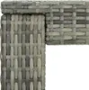 vidaXL Garten-Bartisch Grau 60,5x60,5x110,5 cm Poly Rattan Produktbild-Vorschau 6