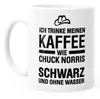 Kaffee-Tasse Ich trinke meinen Kaffee wie Chuck Norris - Produktbild-Vorschau 2