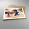 Gerahmtes Poster - Rahmen in heller Eiche - Surfen Strand Produktbild-Vorschau 3