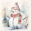 Servietten Papier 33x33cm 3-lagig mit Schneemann Motiv 20 Produktbild-Vorschau 1