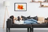 Bild 60x40 MDF-Rahmen Wandkunst Orange Pflanze Blumen Produktbild-Vorschau 3