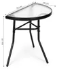 Tavolino semicircolare in vetro per balcone, terrazza, Anteprima dell’immagine prodotto 12