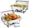VEVOR Set de chafing dish rectangulaire 8,5 L Chauffe-plats Voir les images du produit 2