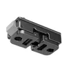 A close-up studio shot of a black and gray magnetic quick-release mount for sports cameras. Produktbild-Vorschau