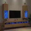vidaXL TV skrinky s LED osvetlením 2 ks dub Sonoma Náhľad obrázku produktu 4