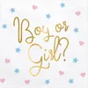 Tovaglioli Ragazzo o Ragazza? 33x33cm 20 pezzi bianco/oro Anteprima dell’immagine prodotto 1