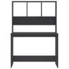 vidaXL Biurko z półkami szare 110x45x157 cm materiał Podgląd zdjęcia produktu 4