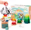 Montessori Holzspielzeug Set 5-in-1 für Kinder 1-2 Jahre – Produktbild-Vorschau 1