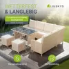 Juskys Polyrattan Lounge Manacor - Sofa, Tisch, Hocker & Produktbild-Vorschau 2