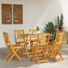 vidaXL Chaise de jardin 6 pcs Marron 36 x 46 x 86cm Bois Voir les images du produit 3
