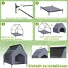 XINZI Venkovní lehátko pro psy s přístřeškem, 130 x 85 x Náhled obrázku produktu 3