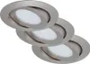 set di 3 luci LED da incasso, Ø 10,6 cm, 4,8 W, nichel Anteprima dell’immagine prodotto 1