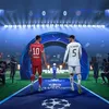 Two soccer players walking onto a field through a tunnel. Produktbild-Vorschau