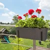 Fioriera da balcone in rattan con ganci grigio 19 x 56 x Anteprima dell’immagine prodotto 11