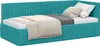 vidaXL Struttura letto ad angolo con testiera turchese 90 Anteprima dell’immagine prodotto 1