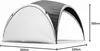 A white and gray gazebo or tent with dimensions indicated. Produktbild-Vorschau