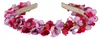 Blumen Haarreif "Elfe" - Schmaler Blütenkranz | Rosa Rot Produktbild-Vorschau 9