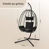 EUGAD Hängesessell mit Gestell Outdoor und Indoor, 150 kg Produktbild-Vorschau 3