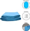 A folded blue pool liner shown with informational graphics. Produktbild-Vorschau
