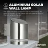 Ledvion Solar LED Wandleuchte Elara Warmweiß IP44 Edelstahl Produktbild-Vorschau 2