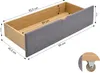 Homestyle4u Polsterbett 120x200 Grau Doppelbett Bettgestell Produktbild-Vorschau 6