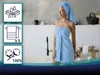 5er Set Duschtuch, 100% Baumwolle, 70x140 cm, hellblau Produktbild-Vorschau 4