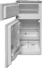 An open white refrigerator with shelves and drawers. Produktbild-Vorschau