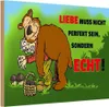 vianmo Holzschild 12x18 cm Liebe nicht perfekt sondern echt Produktbild-Vorschau 1