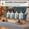 Adventskranz Holz Advent Kerzenhalter länglich modern Produktbild-Vorschau 3