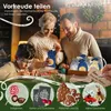 A family is preparing an advent calendar with small gift bags and treats. Produktbild-Vorschau
