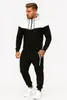Herren Jogginganzug | Freizeitanzug 984 Schwarz-Weiss XXL Produktbild-Vorschau 5