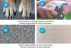 Collage of images showing dog paws, a person trimming dog nails, gravel, and tiled flooring, with instructional text and checkmarks/crosses. Anteprima dell’immagine prodotto