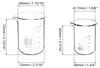 2 Stück Abgestufter Messbecher Glas Becherglas 50ml 100ml Produktbild-Vorschau 3