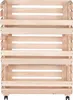 STOLMAK Cassetta Porta Verdura In Legno Con Ruote 57x79x30 Anteprima dell’immagine prodotto 2
