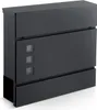 A dark gray mailbox is shown against a white background. Produktbild-Vorschau